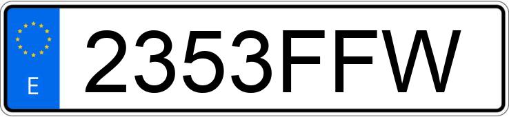 Numer rejestracyjny 2353FFW posiada VOLKSWAGEN CADDY Numer rejestracyjny 2353FFW posiada VOLKSWAGEN CADDY