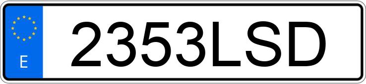 Numer rejestracyjny 2353LSD posiada BMW SERIE 1