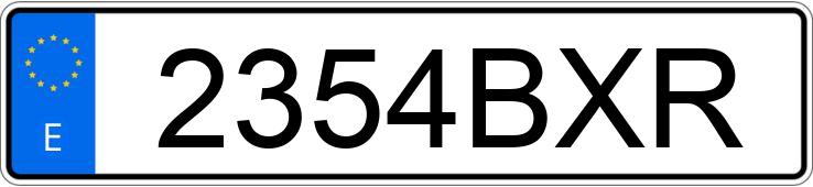 Numer rejestracyjny 2354BXR posiada VOLKSWAGEN PASSAT