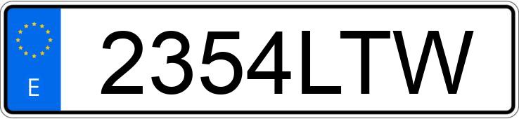 Numer rejestracyjny 2354LTW posiada MERCEDES C (204)