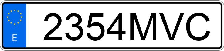 Numer rejestracyjny 2354MVC posiada MERCEDES C (205)