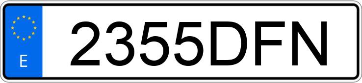 Numer rejestracyjny 2355DFN posiada CITROEN C5