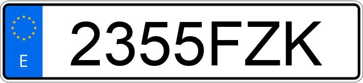 Numer rejestracyjny 2355FZK posiada CITROEN C4 PICASSO 5PZ