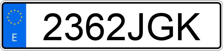 Numer rejestracyjny 2362JGK posiada VOLKSWAGEN CARAVELLE