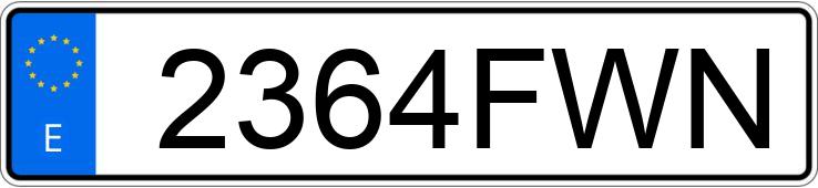 Numer rejestracyjny 2364FWN posiada FORD FIESTA Numer rejestracyjny 2364FWN posiada FORD FIESTA