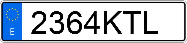 Numer rejestracyjny 2364KTL posiada AUDI A5 SPORTBACK