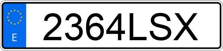 Numer rejestracyjny 2364LSX posiada VOLKSWAGEN PASSAT