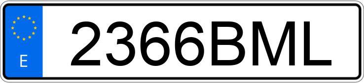 Numer rejestracyjny 2366BML posiada MAZDA 323