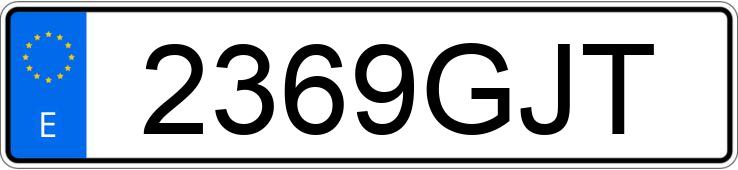 Numer rejestracyjny 2369GJT posiada PEUGEOT 207