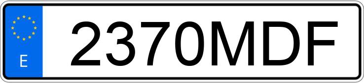 Numer rejestracyjny 2370MDF posiada CITROEN E-C4