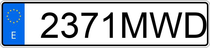 Numer rejestracyjny 2371MWD posiada BMW SERIE 3
