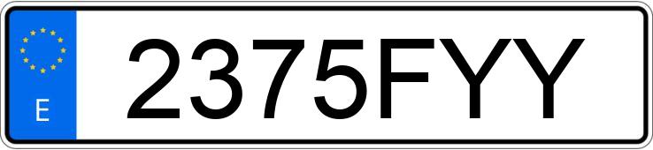 Numer rejestracyjny 2375FYY posiada SKODA FABIA