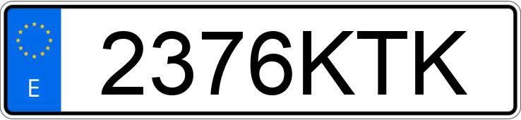 Numer rejestracyjny 2376KTK posiada PIAGGIO BEVERLY