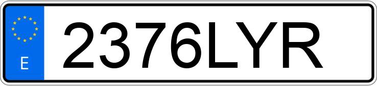 Numer rejestracyjny 2376LYR posiada FORD KUGA