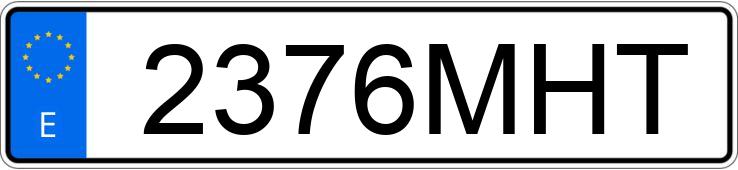 El número de registro 2376MHT tiene VOLKSWAGEN TOURAN