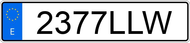 Numer rejestracyjny 2377LLW posiada MERCEDES SPRINTER