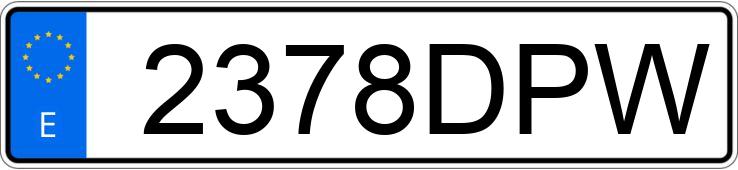 Numer rejestracyjny 2378DPW posiada BMW SERIE 3