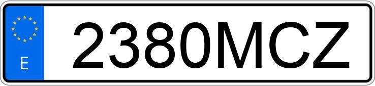 Numer rejestracyjny 2380MCZ posiada SEAT IBIZA Numer rejestracyjny 2380MCZ posiada SEAT IBIZA