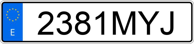 Numer rejestracyjny 2381MYJ posiada SEAT IBIZA