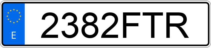 Numer rejestracyjny 2382FTR posiada PORSCHE CAYMAN