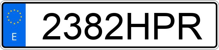 Numer rejestracyjny 2382HPR posiada SEAT LEON