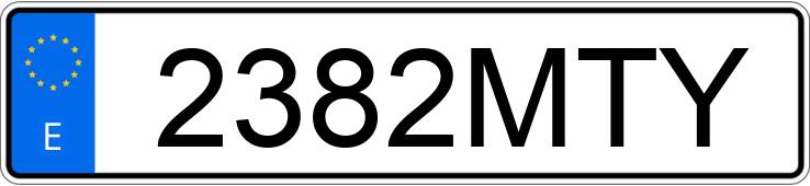 Numer rejestracyjny 2382MTY posiada MERCEDES CITAN