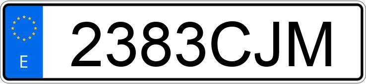 Numer rejestracyjny 2383CJM posiada CHRYSLER VOYAGER Numer rejestracyjny 2383CJM posiada CHRYSLER VOYAGER