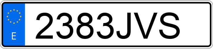 Numer rejestracyjny 2383JVS posiada RENAULT MASTER