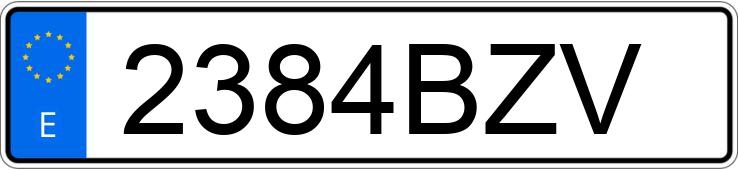 Numer rejestracyjny 2384BZV posiada CITROEN SAXO