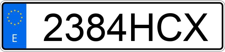 Numer rejestracyjny 2384HCX posiada VOLKSWAGEN TOURAN