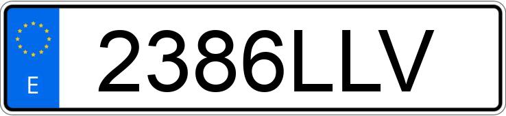 Numer rejestracyjny 2386LLV posiada VOLKSWAGEN GOLF