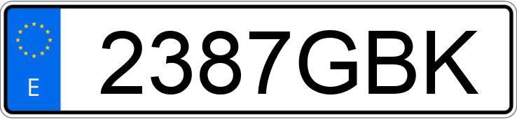 Numer rejestracyjny 2387GBK posiada AUDI A4