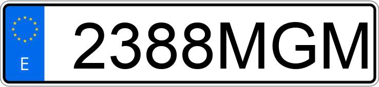 Numer rejestracyjny 2388MGM posiada BMW R 1250