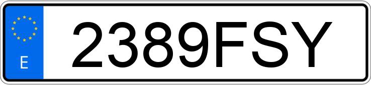 Numer rejestracyjny 2389FSY posiada MERCEDES E (211)