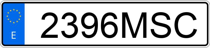 Numer rejestracyjny 2396MSC posiada MG MG4