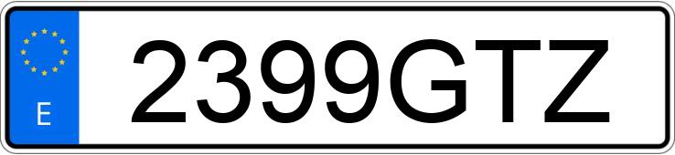 Numer rejestracyjny 2399GTZ posiada AUDI A3 SPORTBACK