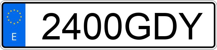 Numer rejestracyjny 2400GDY posiada FORD KUGA