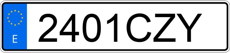 Numer rejestracyjny 2401CZY posiada MAN TG