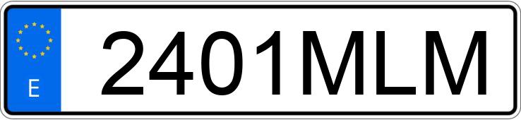 The registration number 2401MLM has FORD CUSTOM