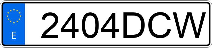 Numer rejestracyjny 2404DCW posiada FORD FIESTA