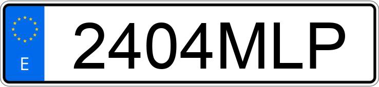 Numer rejestracyjny 2404MLP posiada FORD TRANSIT CONNECT