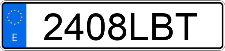 Numer rejestracyjny 2408LBT posiada SUZUKI GSX-S