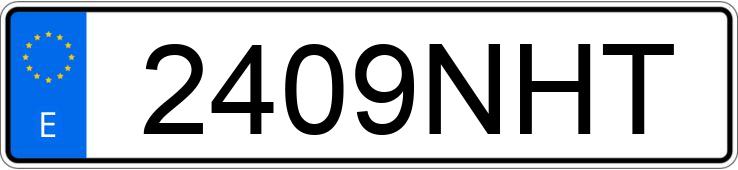 Numer rejestracyjny 2409NHT posiada FORD MUSTANG