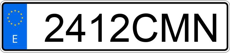 Numer rejestracyjny 2412CMN posiada AUDI A3