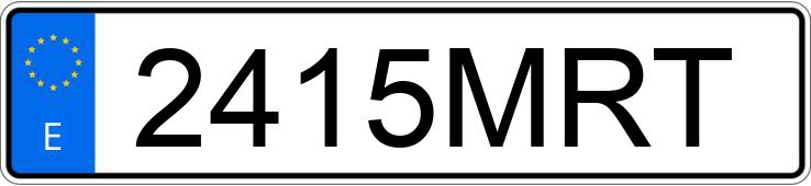 Numer rejestracyjny 2415MRT posiada MERCEDES C (205)