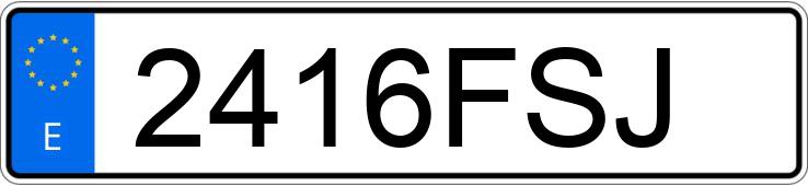 Numer rejestracyjny 2416FSJ posiada JAGUAR XK