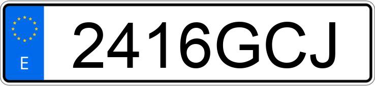 Numer rejestracyjny 2416GCJ posiada PEUGEOT 206