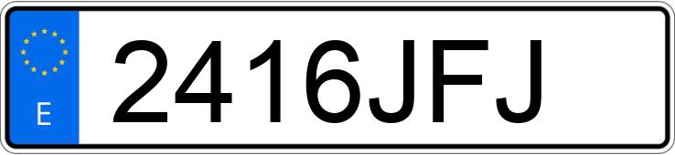 Numer rejestracyjny 2416JFJ posiada FORD FIESTA