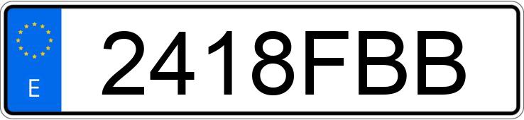 Numer rejestracyjny 2418FBB posiada FORD TRANSIT CONNECT