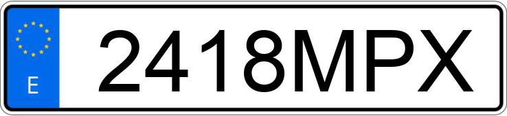 Numer rejestracyjny 2418MPX posiada AUDI A3 SPORTBACK